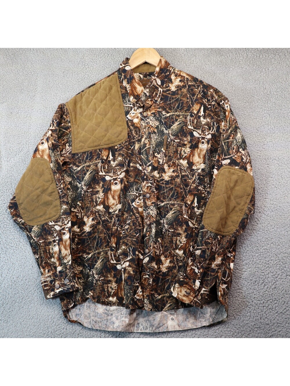 North River Long Sleeve Shooting Shirt Deer Camo Cotton